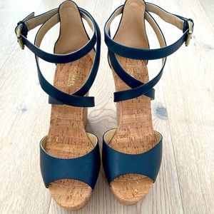 Brand New Navy Michael Kors Wedges